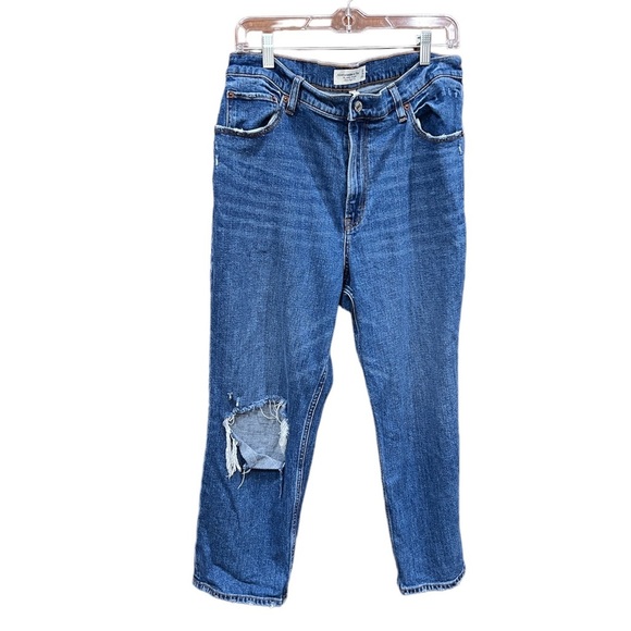 Abercrombie & Fitch Denim - Abercrombie & Fitch The Ankle Straight Ultra High Rise Jeans Curve Love 32S